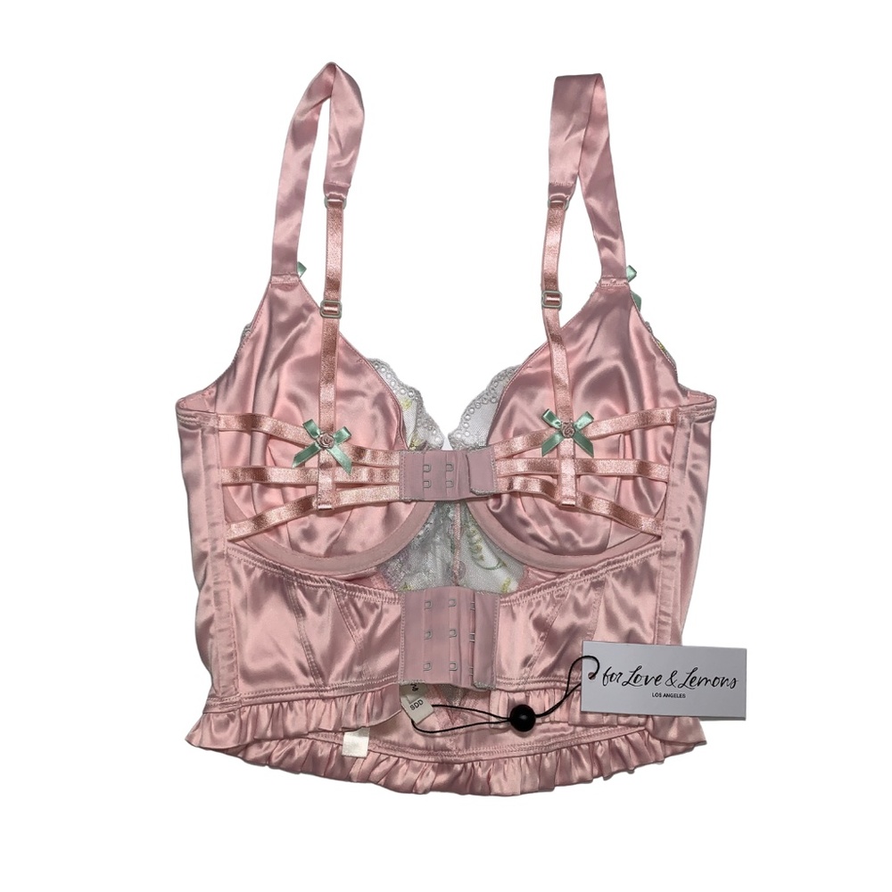 For Love & Lemons Midsummer Floral Bustier Pastel Pink Victoria's Secret - Picture 2 of 7